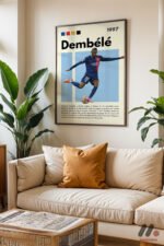 Dembele Futbol Posteri Duvar Tablosu, Spor Severlere Hediye - Görsel 3