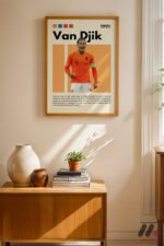 Van Dijk Futbol Posteri Duvar Tablosu, Spor Severlere Hediye - Görsel 4