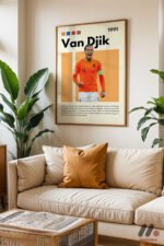 Van Dijk Futbol Posteri Duvar Tablosu, Spor Severlere Hediye - Görsel 6