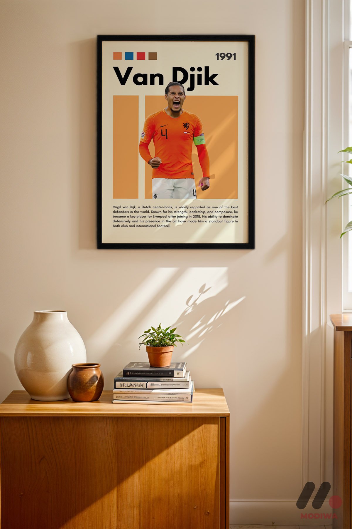 mdw-tbl-0903_ab4-3.jpg Van Dijk Futbol Posteri Duvar Tablosu, Spor Severlere Hediye - Görsel 1