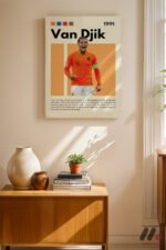 Van Dijk Futbol Posteri Duvar Tablosu, Spor Severlere Hediye - Görsel 8