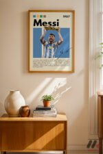 Messi Futbol Posteri Duvar Tablosu, Spor Severlere Hediye - Görsel 4