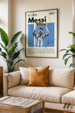 Messi Futbol Posteri Duvar Tablosu, Spor Severlere Hediye - Görsel 3