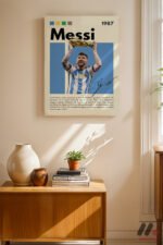 Messi Futbol Posteri Duvar Tablosu, Spor Severlere Hediye - Görsel 8
