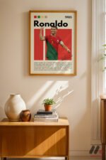 Ronaldo Futbol Posteri Duvar Tablosu, Spor Severlere Hediye - Görsel 4