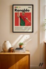 Ronaldo Futbol Posteri Duvar Tablosu, Spor Severlere Hediye