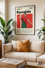 Ronaldo Futbol Posteri Duvar Tablosu, Spor Severlere Hediye - Görsel 3