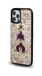 Mozaik Orkide Glossy Telefon Kılıfı - Görsel 2