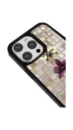 Mozaik Orkide Glossy Telefon Kılıfı - Görsel 3