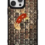 Maskeli Kaplan Deseni Glossy Telefon Kılıfı
