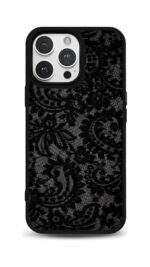 Siyah Dantel Glossy Telefon Kılıfı