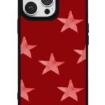 Kırmızı Yıldızlar Glossy Telefon Kılıfı