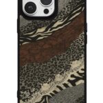 Safari Deri Deseni Glossy Telefon Kılıfı