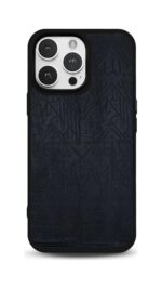 Lacivert Hat Deseni Glossy Telefon Kılıfı