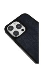 Lacivert Hat Deseni Glossy Telefon Kılıfı - Görsel 3