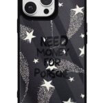 Yıldızlı Need Money Motto Glossy Telefon Kılıfı