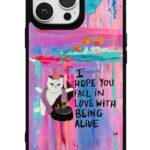 Mutlu Kedi Motto Glossy Telefon Kılıfı