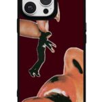 Dudak Kolaj Bordo Glossy Telefon Kılıfı