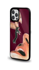 Dudak Kolaj Bordo Glossy Telefon Kılıfı - Görsel 2