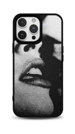 Siyah Beyaz Öpücük Glossy Telefon Kılıfı