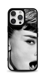 Siyah Beyaz Portre Glossy Telefon Kılıfı