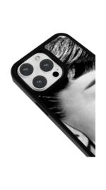 Siyah Beyaz Portre Glossy Telefon Kılıfı - Görsel 3