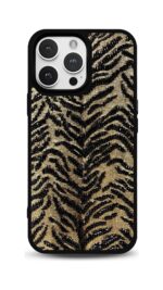 Altın Zebra Dokusu Glossy Telefon Kılıfı