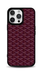 Bordo Chevron Doku Glossy Telefon Kılıfı