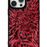 Kırmızı Kaligrafi Glossy Telefon Kılıfı