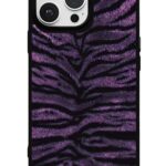 Mor Zebra Kürk Glossy Telefon Kılıfı