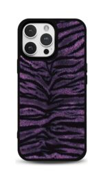 Mor Zebra Kürk Glossy Telefon Kılıfı