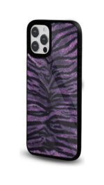 Mor Zebra Kürk Glossy Telefon Kılıfı - Görsel 2