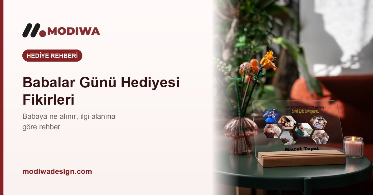 Babalar günü hediyesi rehberi kapak görseli, fotoğraflı masa süsü