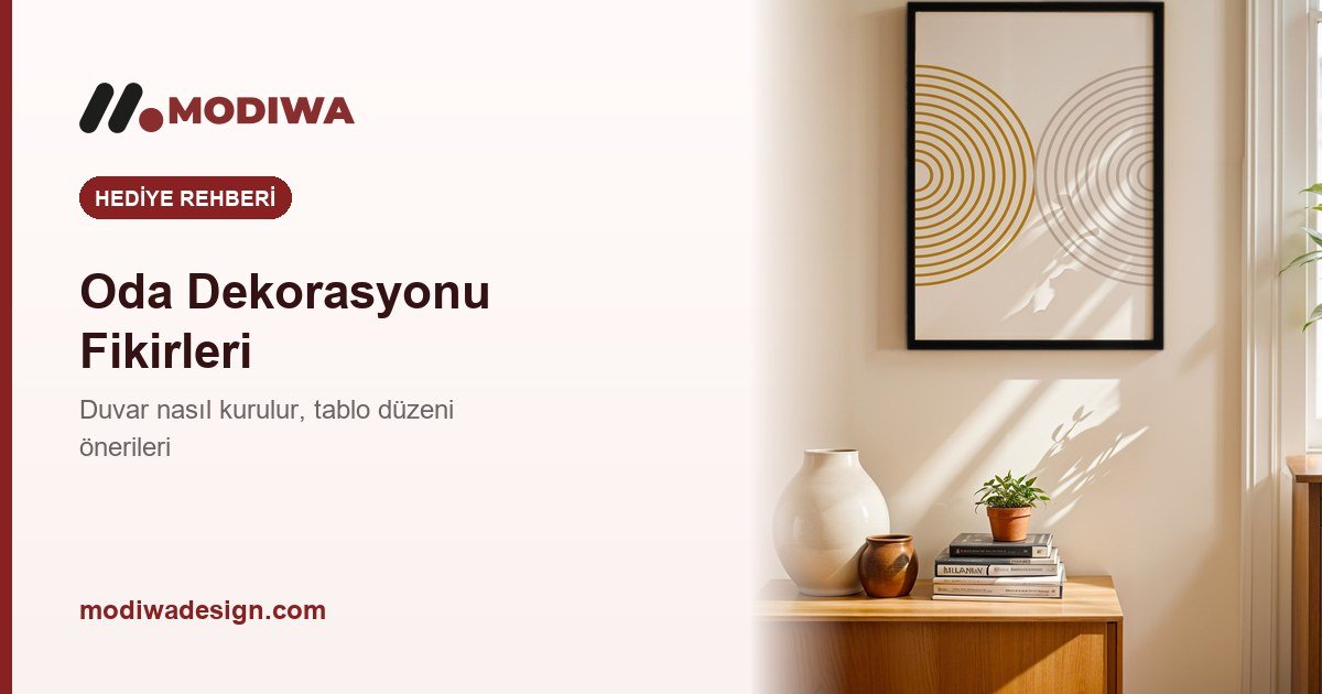Oda dekorasyonu rehberi kapak görseli, minimal duvar tablosu