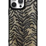 Altın Zebra Dokusu Glossy Telefon Kılıfı