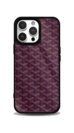 Bordo Chevron Doku Glossy Telefon Kılıfı