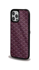 Bordo Chevron Doku Glossy Telefon Kılıfı - Görsel 2