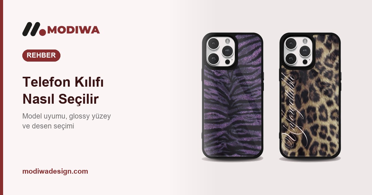 Telefon kılıfı seçimi rehberi kapak görseli, zebra ve leopar desenli glossy telefon kılıfları